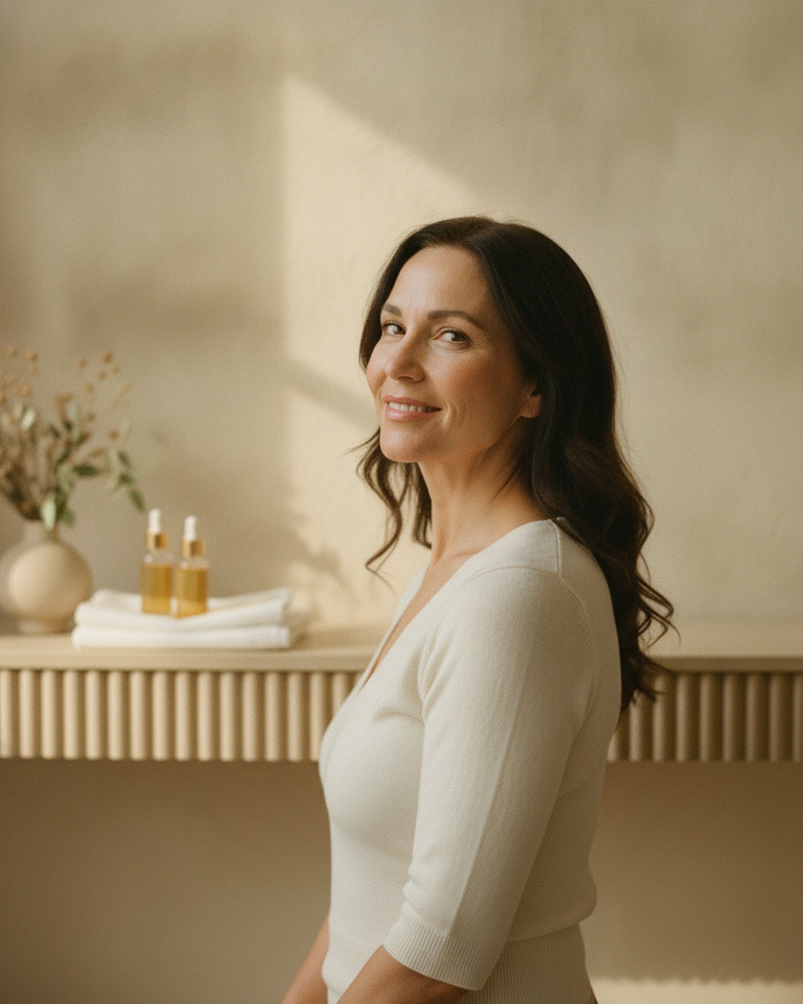Cliente confiante et sereine à la clinique | Confident, serene client at the clinic
